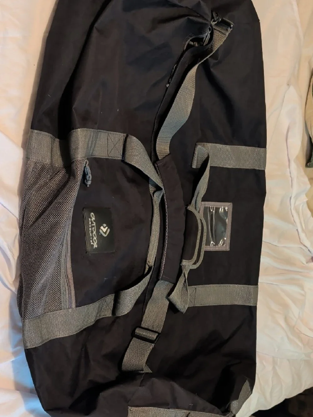 Large Outdoor Products Utility Duffel Bag - Black/Gray